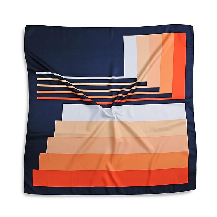 Tuch Orange gestreift quadratisch