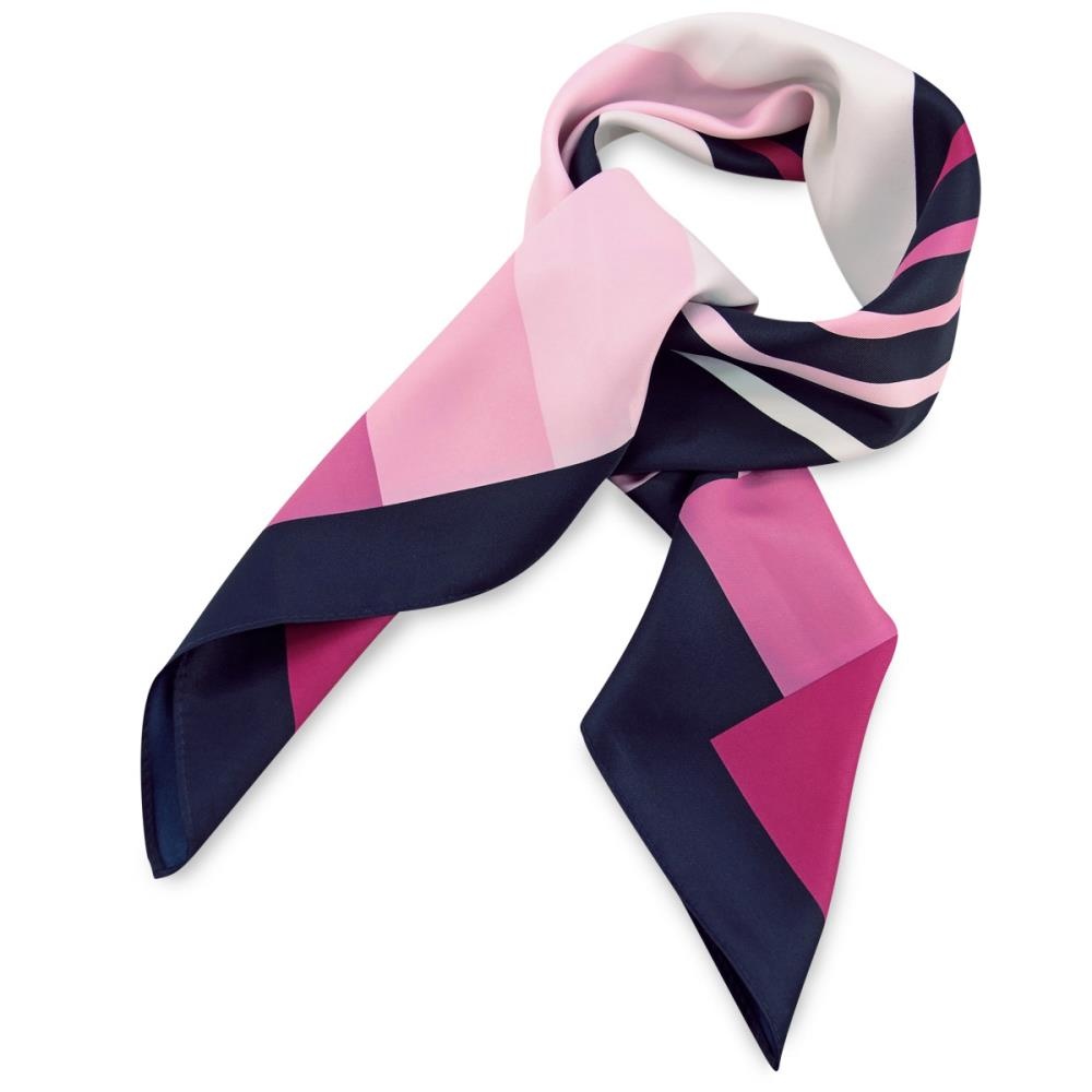Tuch Rosa gestreift quadratisch - 1