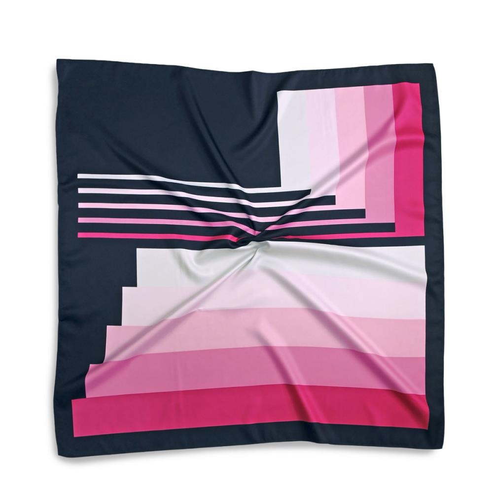Tuch Rosa gestreift quadratisch - 2