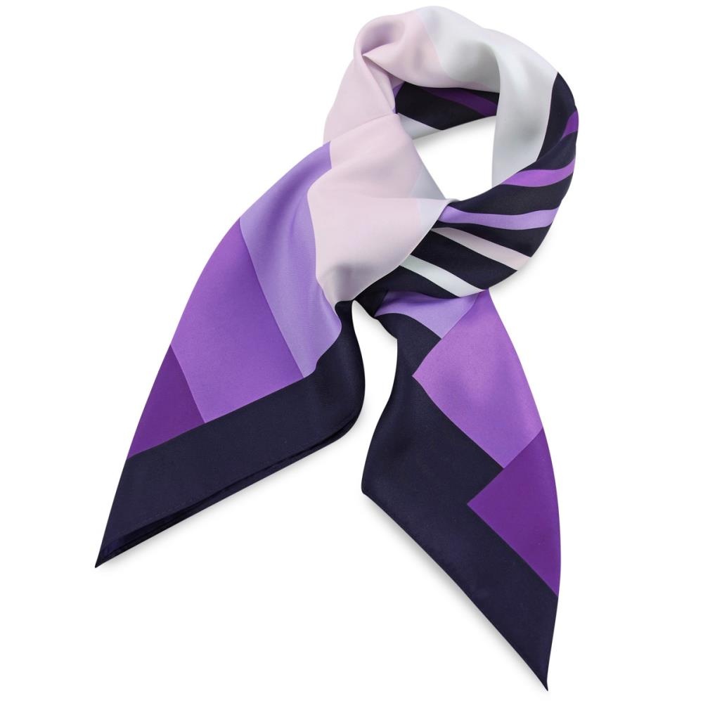 Tuch Violett gestreift quadratisch - 1