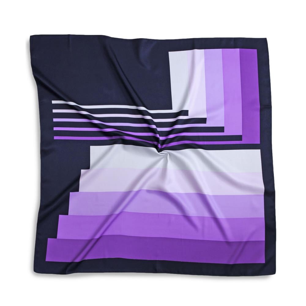 Tuch Violett gestreift quadratisch - 2