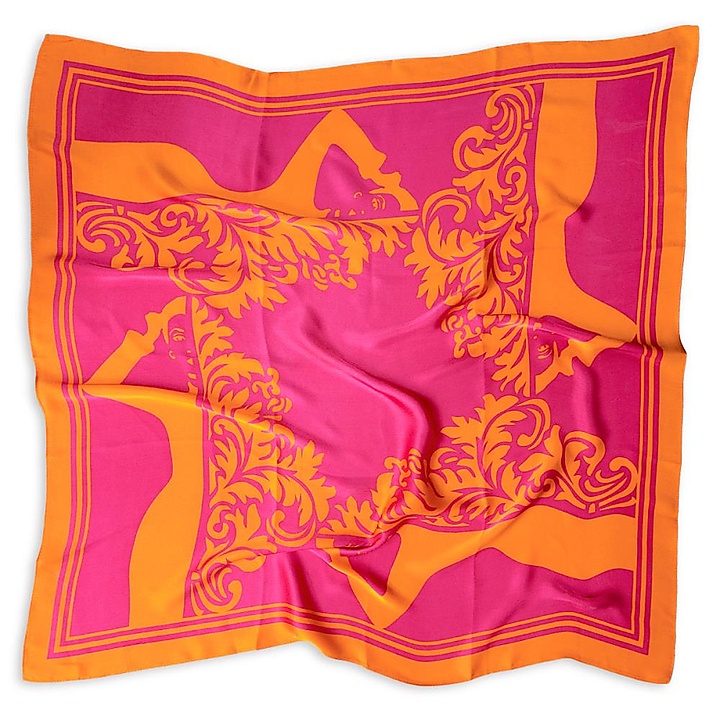 Tuch Viva Silk fuchsia orange