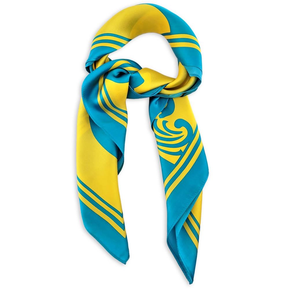 Tuch Viva Silk yellow blue - 1