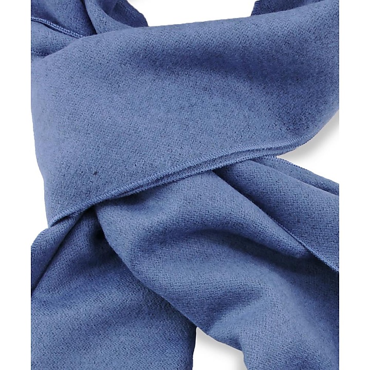 Unisex Schal einfarbig Viskose denimblau länglich