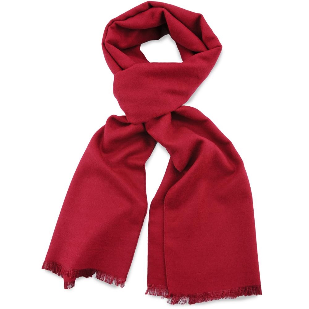 Unisex Schal Viskose bordeauxrot länglich - 1