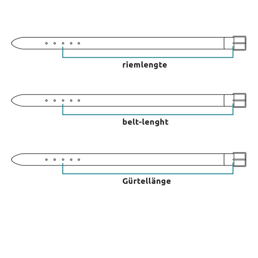 Wildledergürtel dunkelgrau L - 4