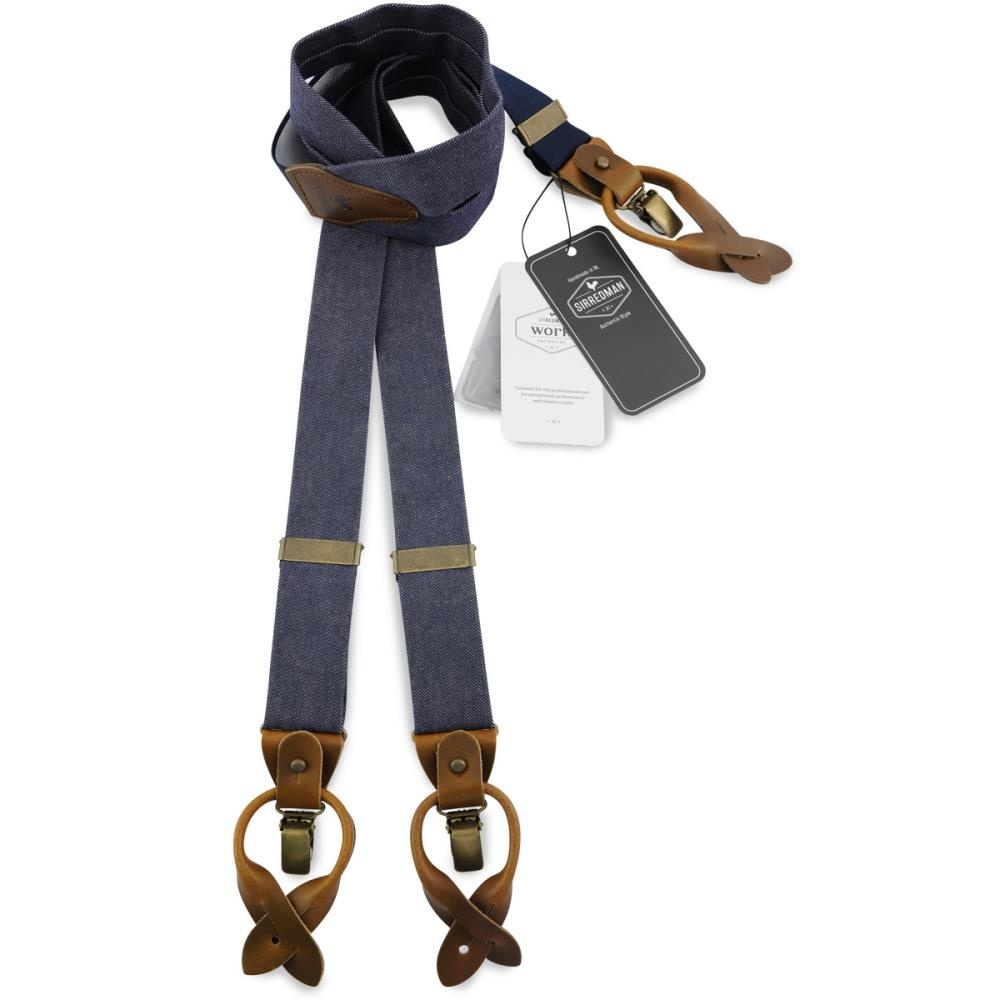 WORK Hosenträger Denim blau - 1