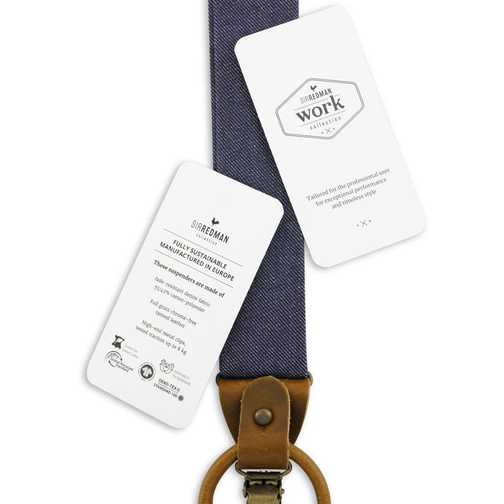 WORK Hosenträger Denim blau - 3