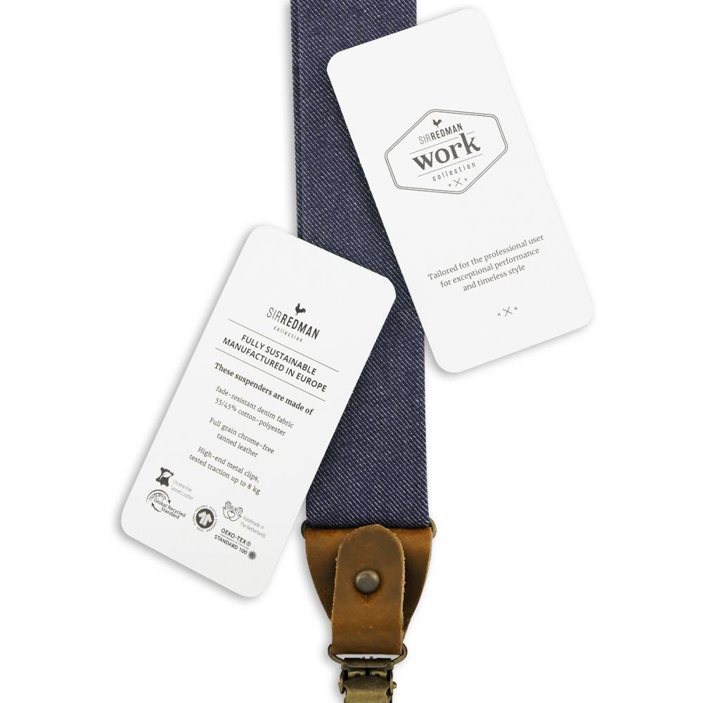 WORK Hosenträger Denim blau - 3