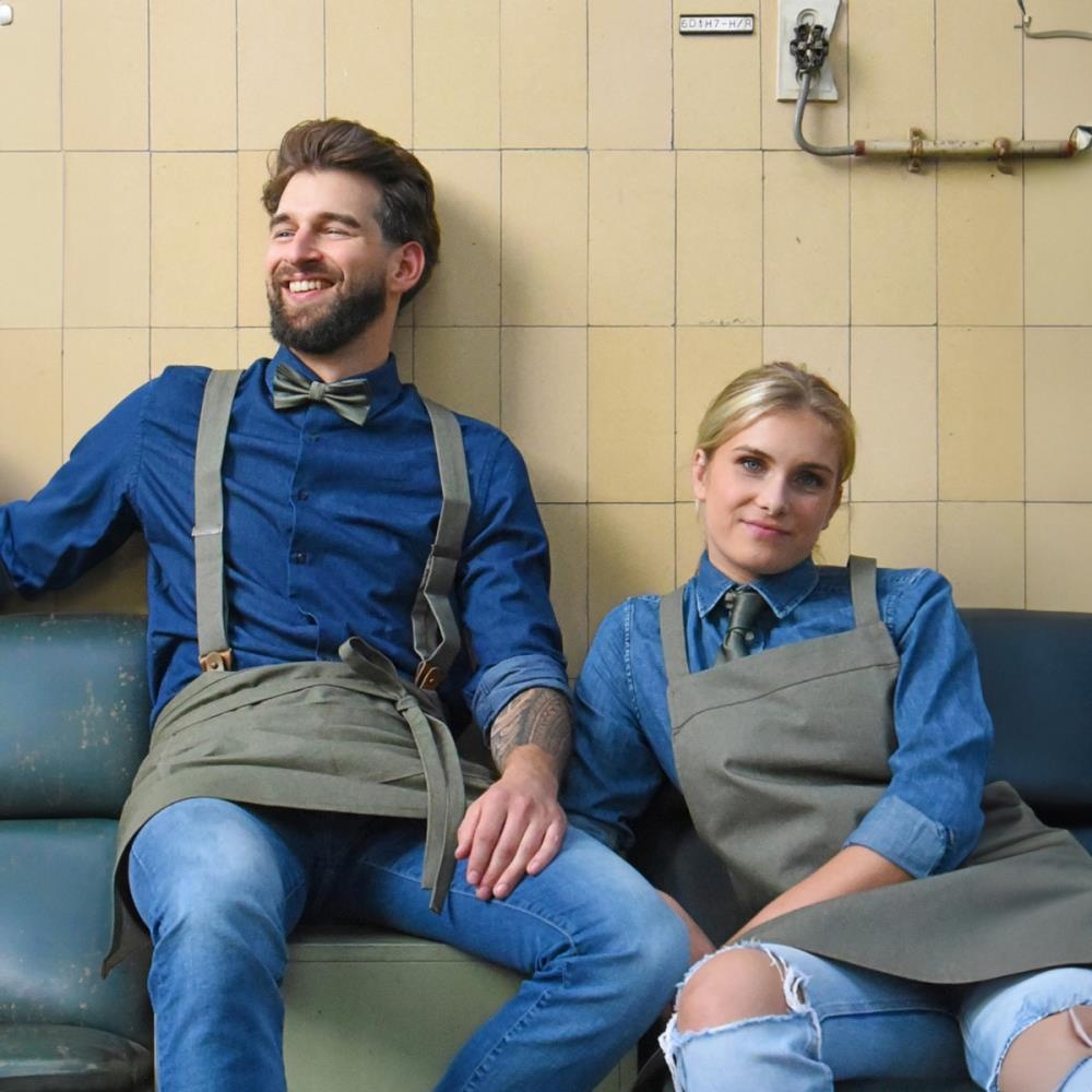 WORK Hosenträger Denim grün - 2