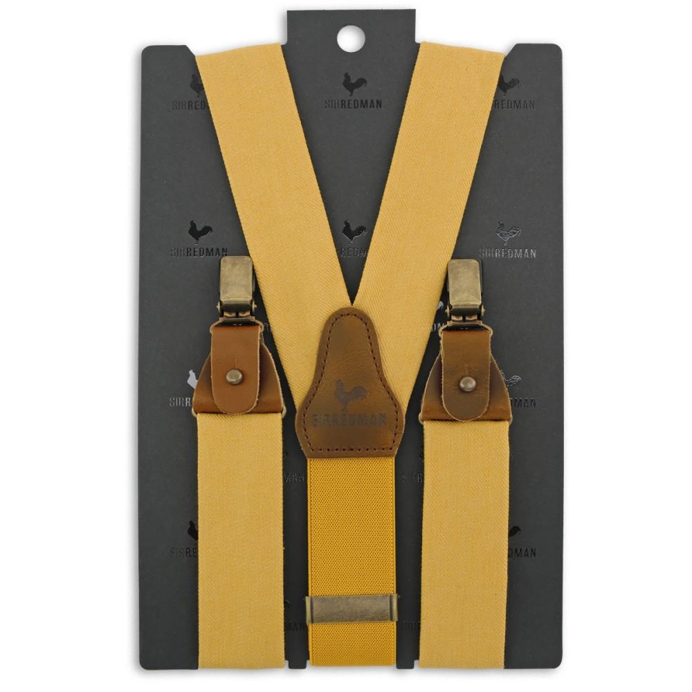 WORK Hosenträger Denim ocker - 4