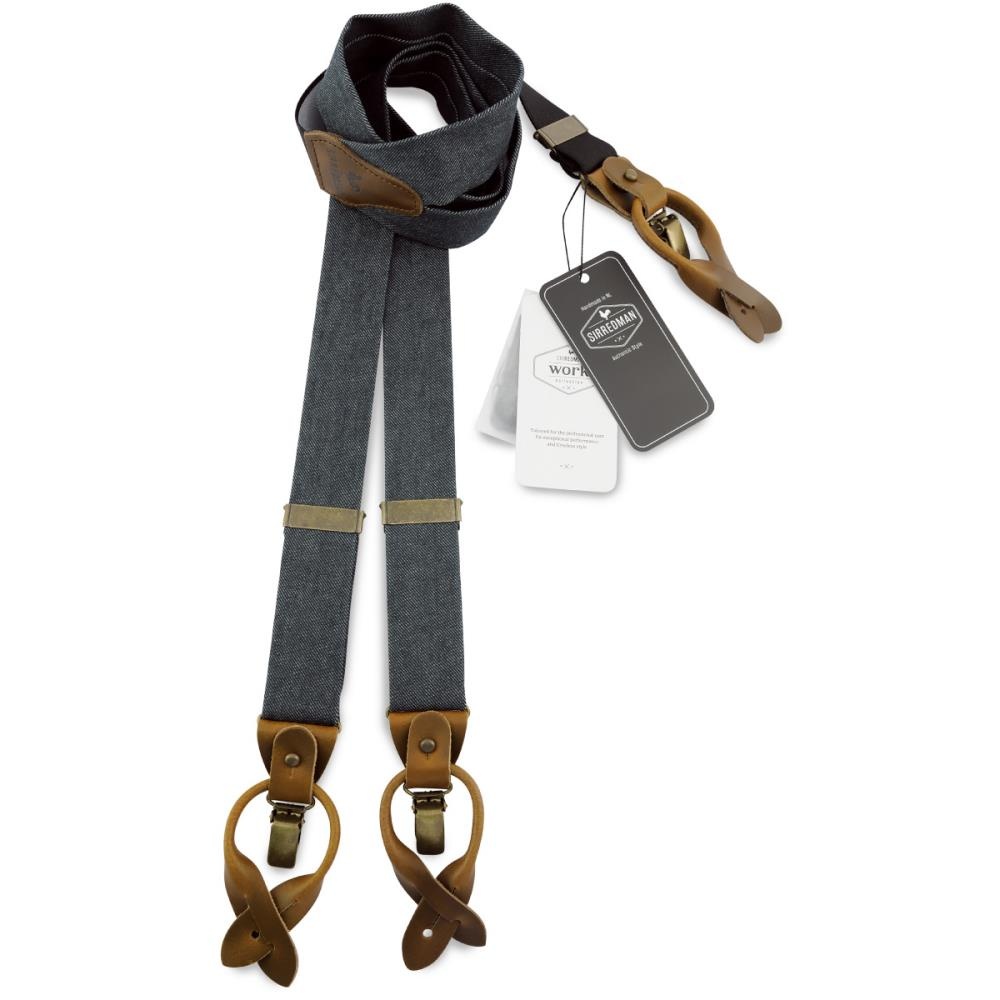 WORK Hosenträger Denim schwarz - 1