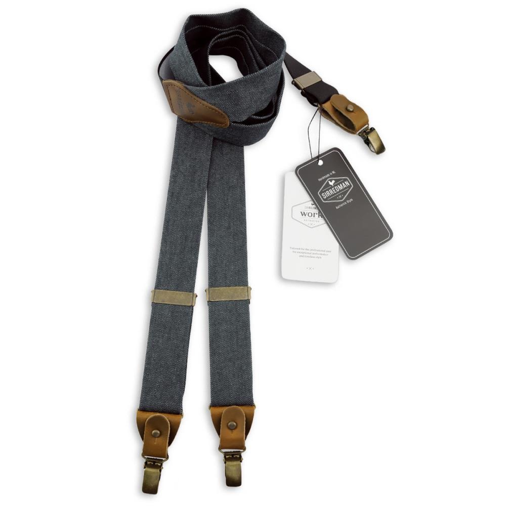 WORK Hosenträger Denim schwarz - 1