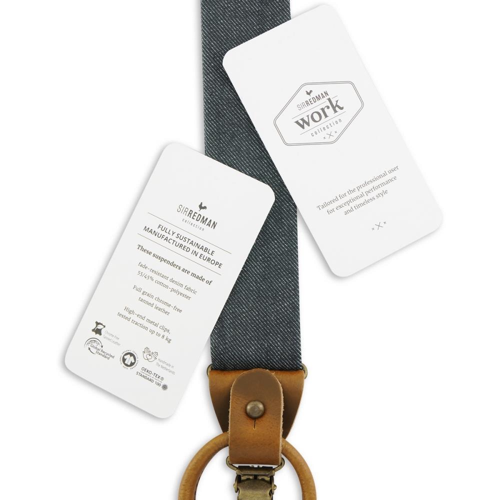 WORK Hosenträger Denim schwarz - 3