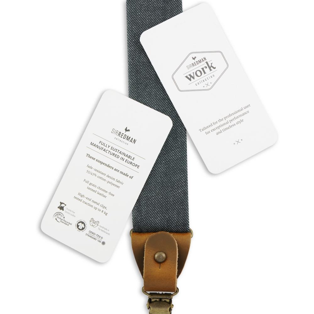 WORK Hosenträger Denim schwarz - 3