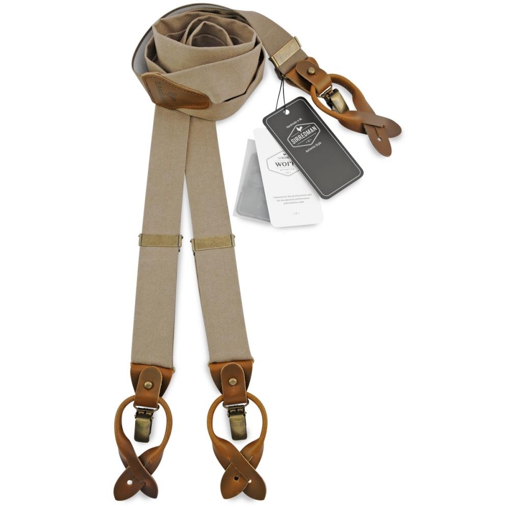 WORK Hosenträger Denim taupe - 1