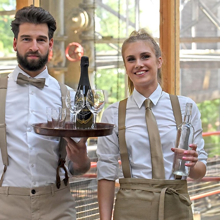 WORK Hosenträger taupe Gummi