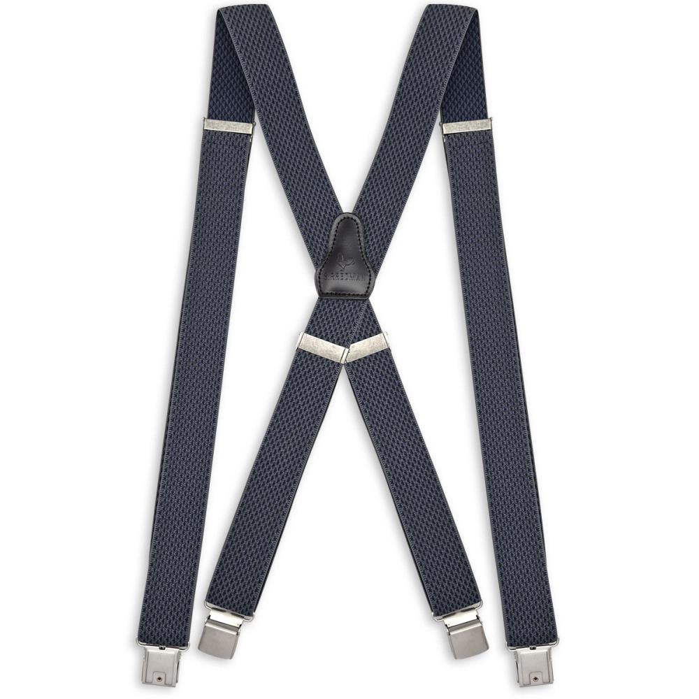 XL Hosenträger Elegance blau grau - 1