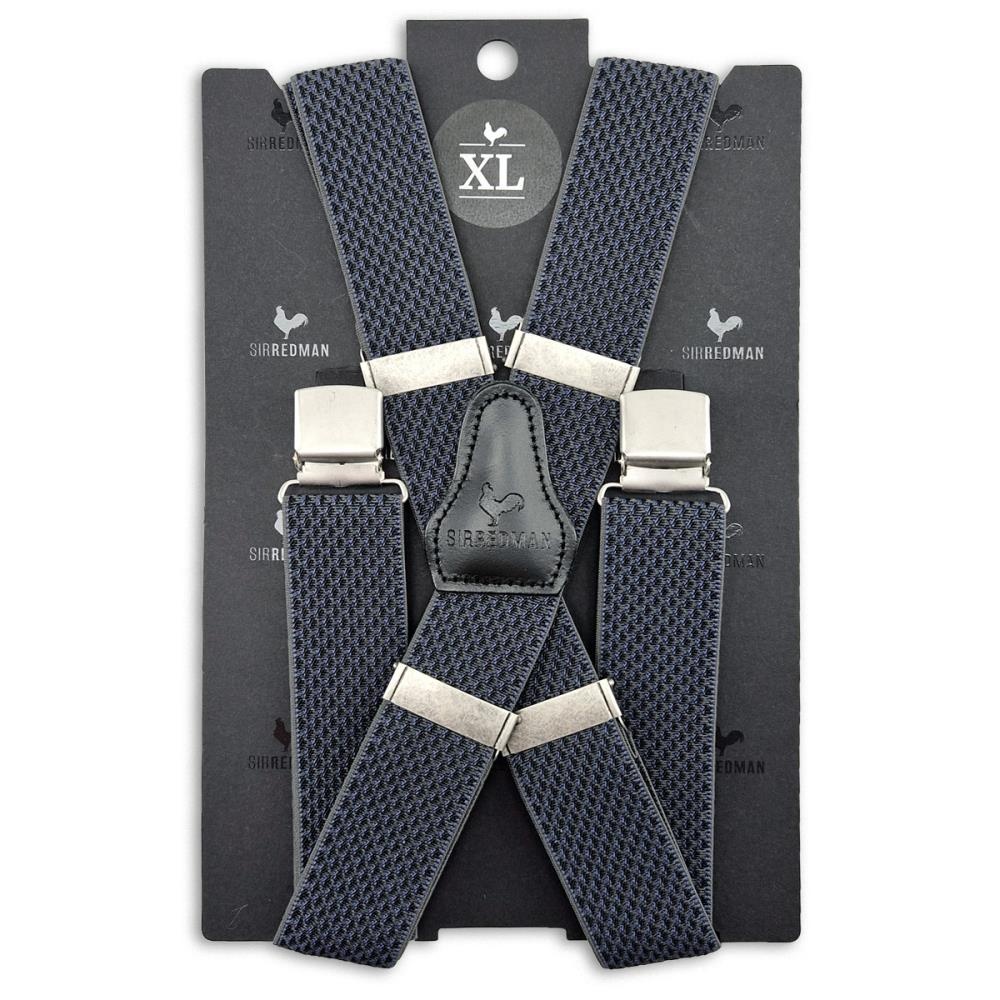 XL Hosenträger Elegance blau grau - 3