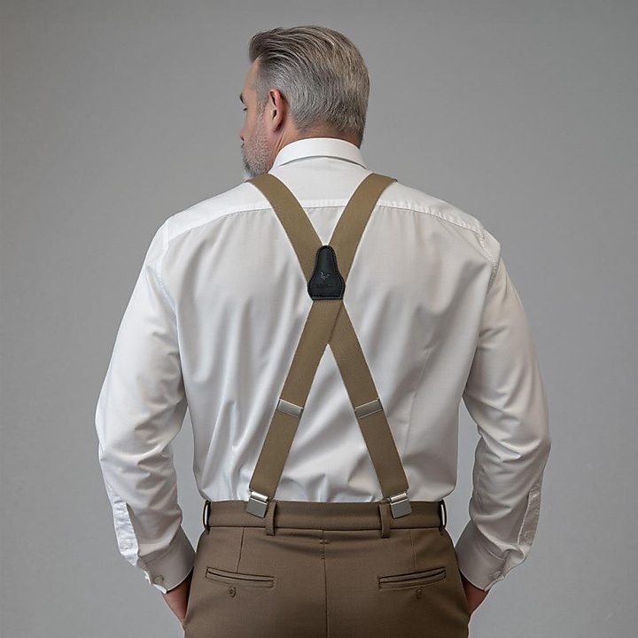 XL Hosenträger taupe