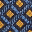 Krawatte Muster Denimblau Ocker