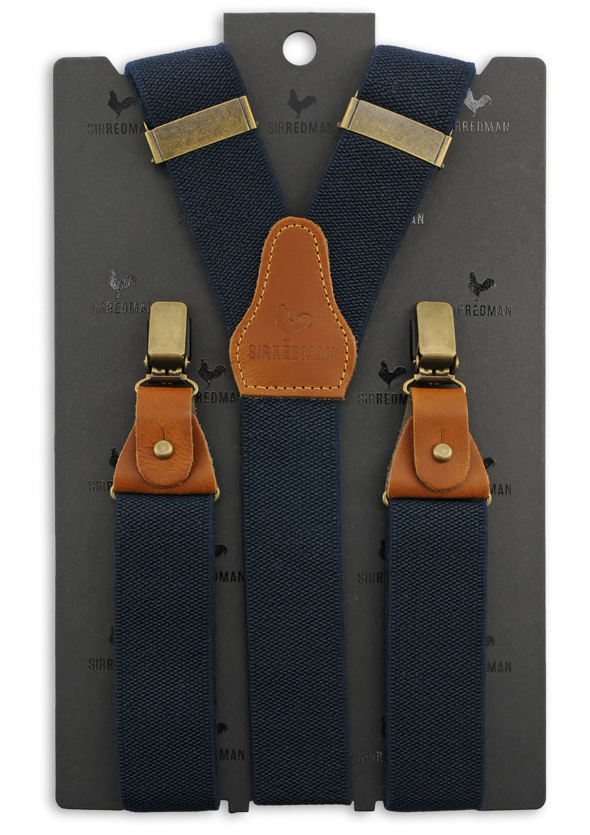 Sir Redman Luxuriose Hosentrager Essential Blau Dunkelblau | Hosentrager | Hosenträger